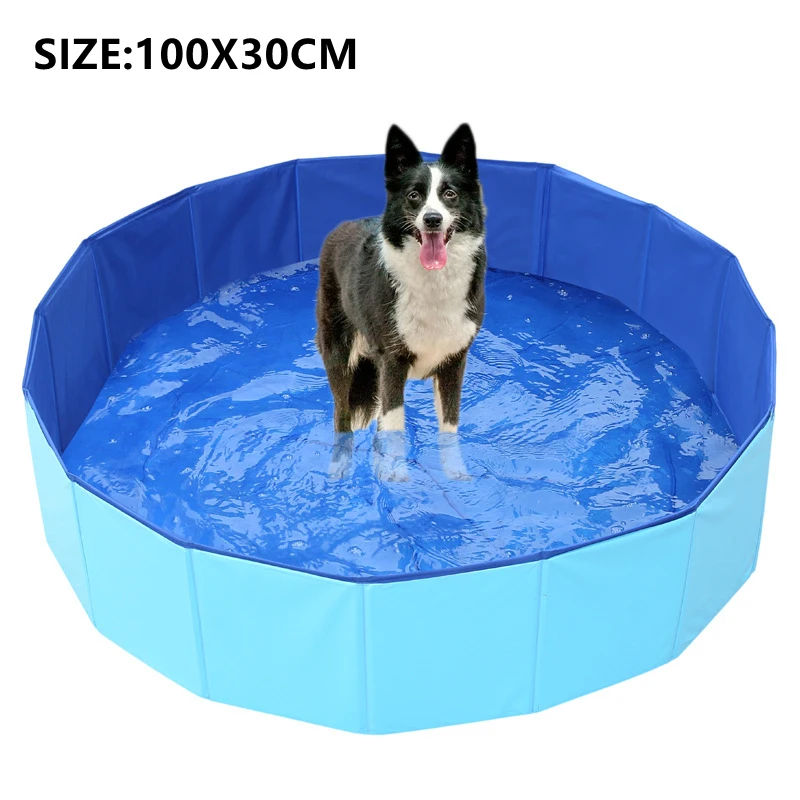 

30X100CM Dog Pool Pet Bath Summer Outdoor Portable Swimming Pools Indoor Wash Bathing Tub Collapsible Bathtub for Dogs Cats Kids