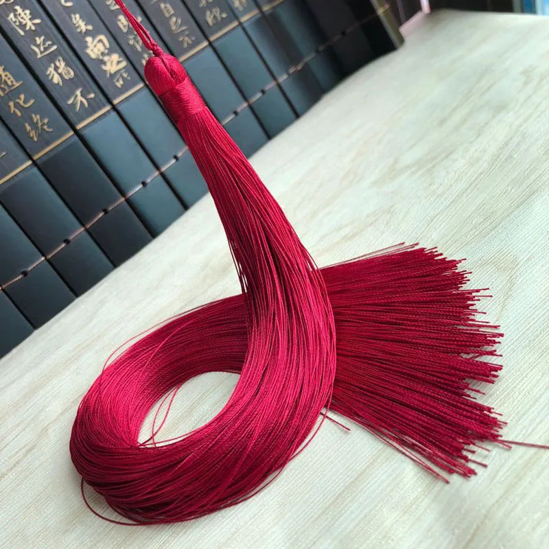 2Pcs/Pack 33CM Long Vertical Chinese Knot Hanging Tassels Polyester Thread Anti-crease Costume Clothing Decoration Kotoho