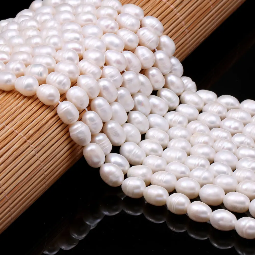 

wholesale Natural Freshwater Pearls Beads Rice Shape Pearl Loose Beads For Jewelry Making DIY Bracelet Neckalce Accessories