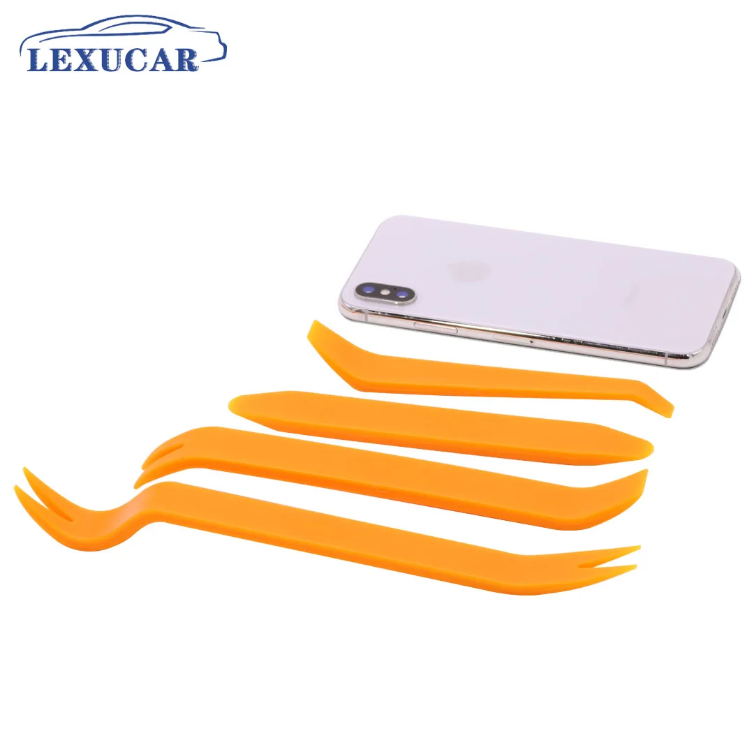 lexucar 4 Pcs Plastic Repairing Toos Door Clip Panel Trim Dash Audio Stereo for Car Radio Panel Removal Installation Pry For Car