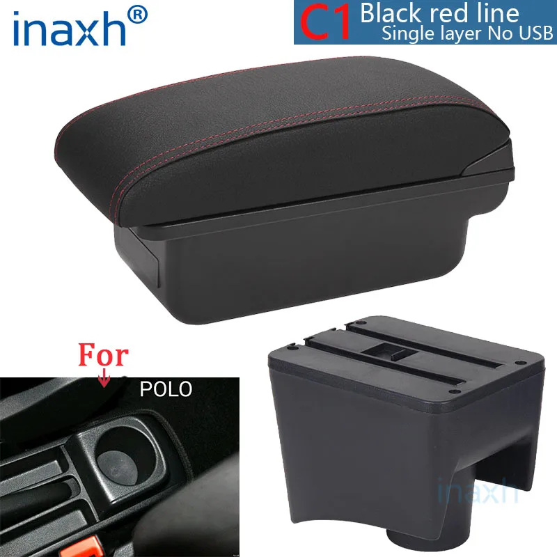 Voor Volkswagen POLO Armsteun nieuwe Voor VW POLO Mk5 6R Vento Auto Armsteun doos Interieur Onderdelen Opbergdoos Auto Accessoires 2012-2018USB