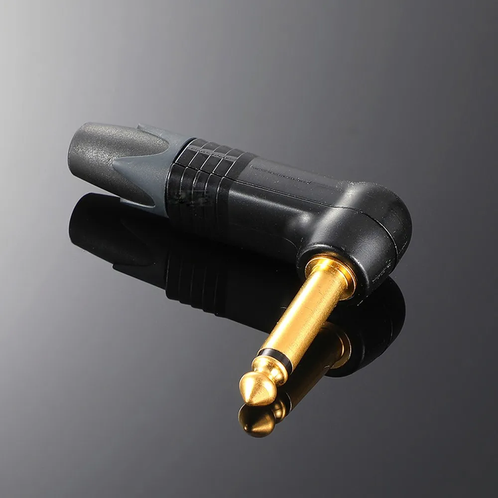 Plugue de fone de ouvido de áudio hifi mono jack 6.35mm, mmcx para 3.5/eua3001/jh conector de fones de ouvido em formato curvo adaptador de entrada de áudio