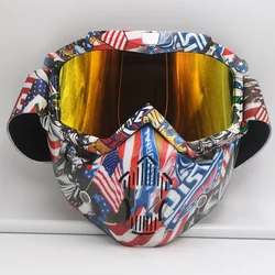 Motorcycle Goggles With Mask Motorcycle Moto Glasses ATV Ski Sport MX Off Road Helmet Cycling Racing Goggles