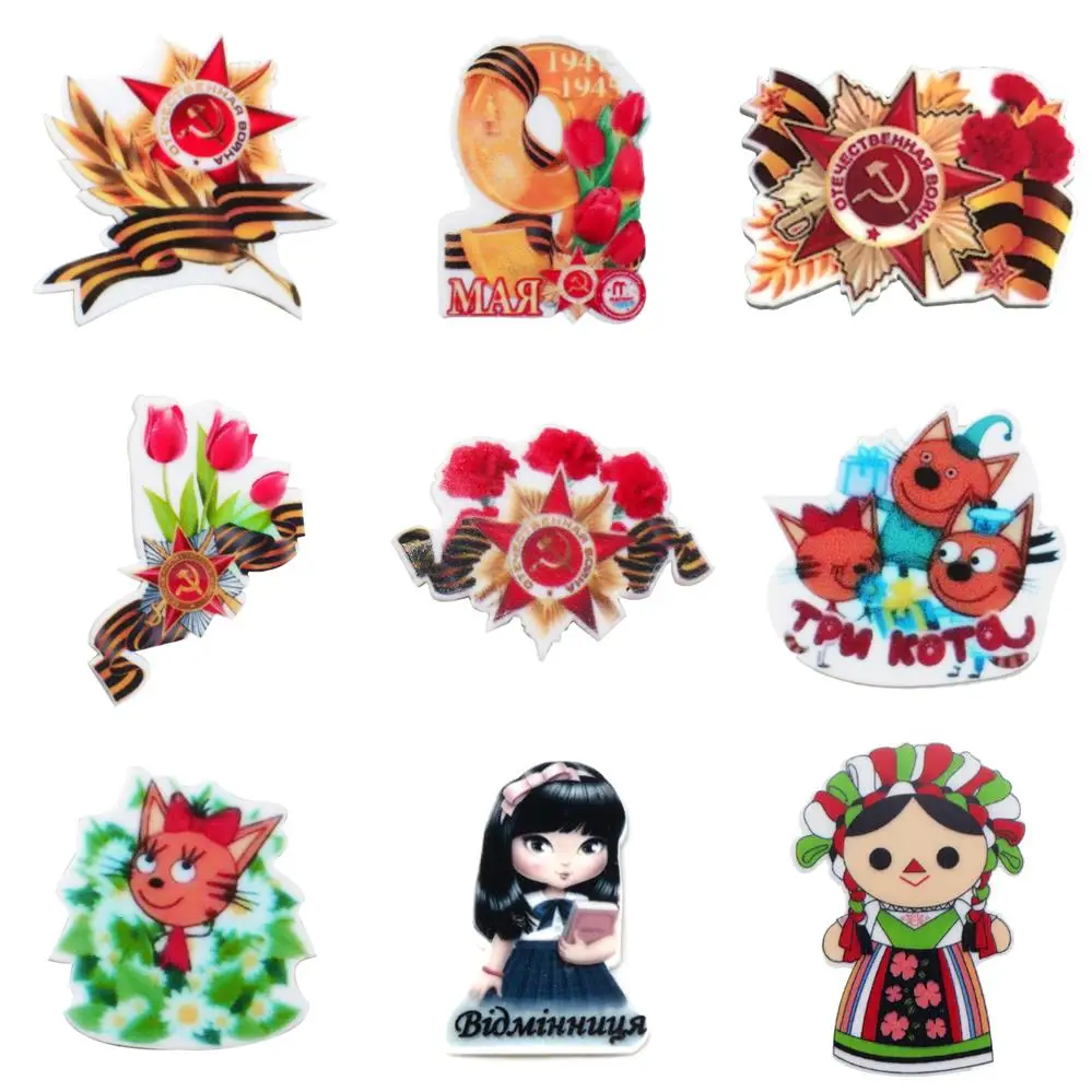 Russian Girl Angels Resin flatback For Hair Bows Custom Planar Resin Designs Crafts Cabochon For DIY Phone Decorations,5Yc18260