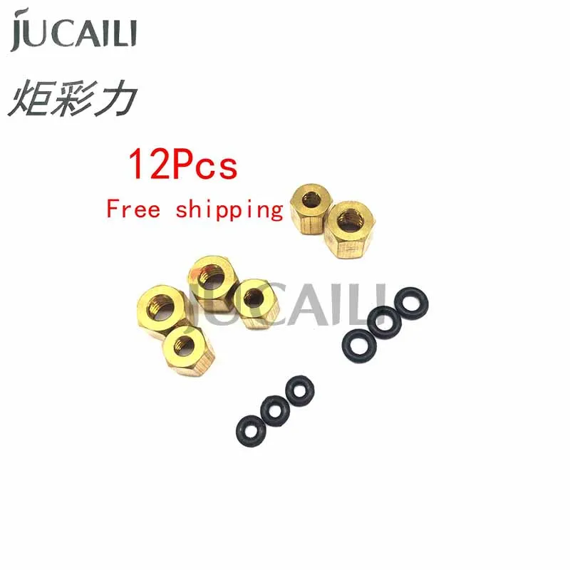 Jucaili  20pcs Screw Copper Screw O ring for Damper DX4 with 4*3mm 3*2mm Ink Tube