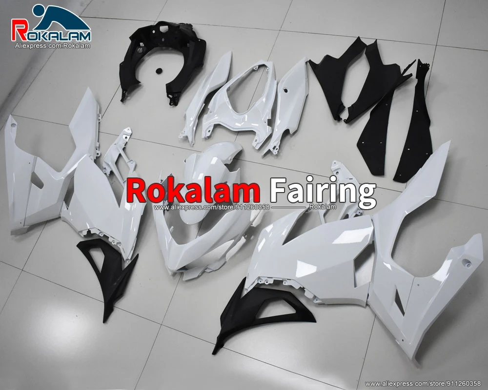 

Aftermarket Bodywork For Kawasaki Ninja 400 2018 2019 2020 Black White Motorbike Fairings (Injection Molding)