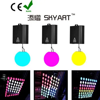 Boule lumineuse de scène cinétique colorée, boule de levage LED, éclairage de fête de mariage, cour de concerts vocaux, 3D Up Down DMX RVB, peut être personnalisée