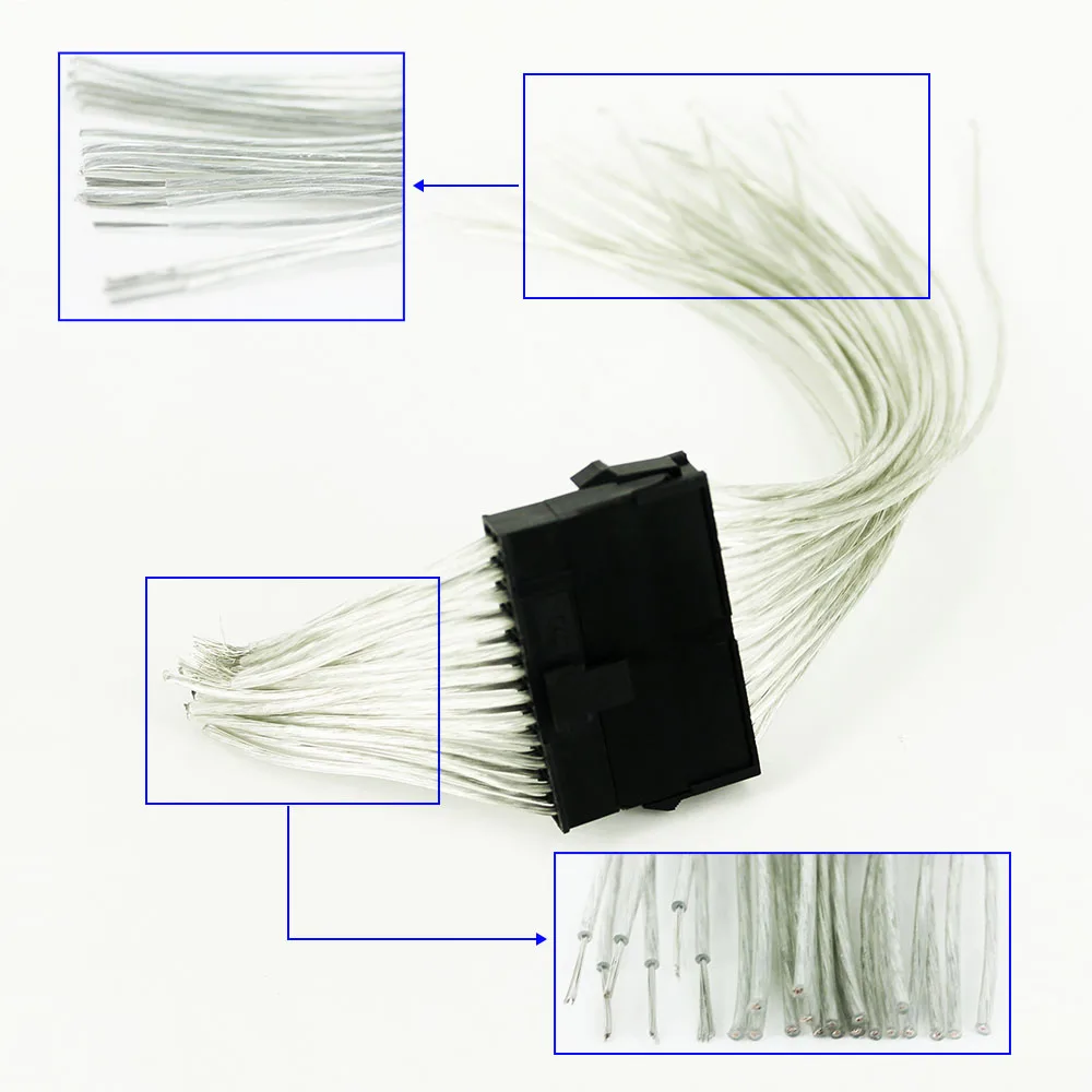 24 Pin Psu Voeding Verlengkabel 30Cm 20 + 4 Pin Vertind Koper Supply Man-vrouw Atx mijnbouw Voor Computer Adapter