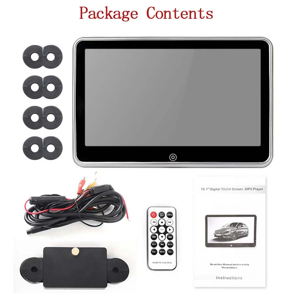 Universal 10.1-inch 1080P HD LCD touch screen car headrest display car multimedia audio video player MP4 MP5  speaker Bluetooth image 6