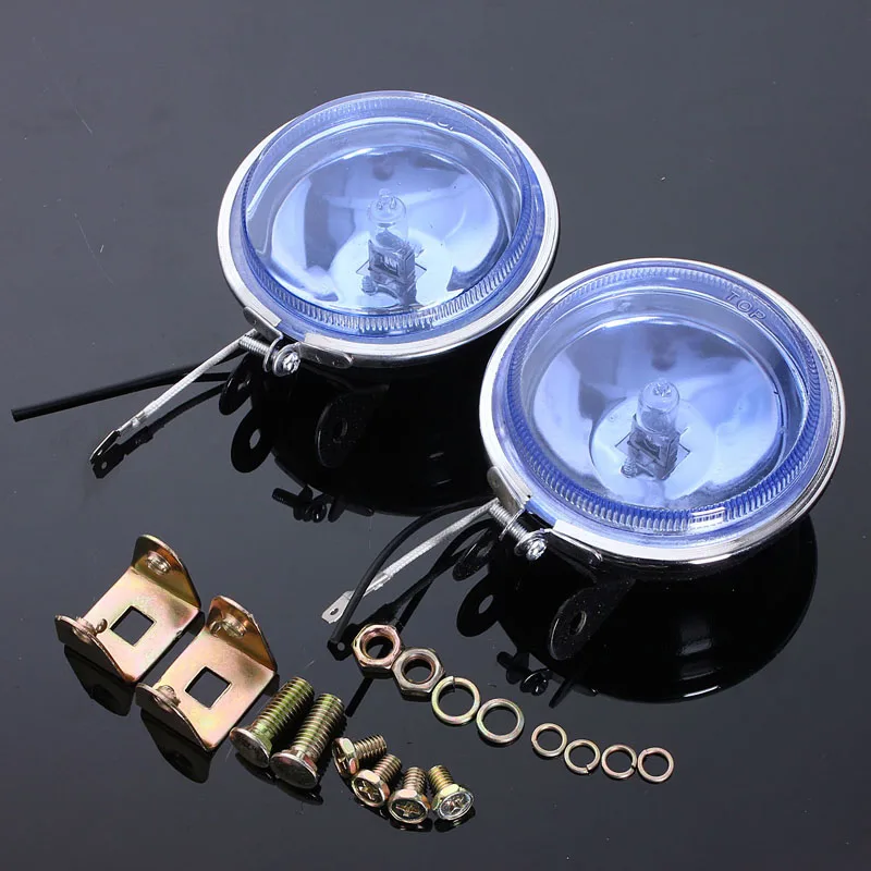 3 "دائرة سيارة تجديد المصباح 12 فولت 24 فولت شاحنة مقطورة مساعد الضباب الخفيف H3 الهالوجين الأضواء لمبة عدسة زجاجية للطرق الوعرة 4x4 SUV #4