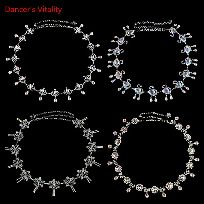 Crystal belly dance belt fashion dance hip scarf women belly dance stones chain girls dance accessories