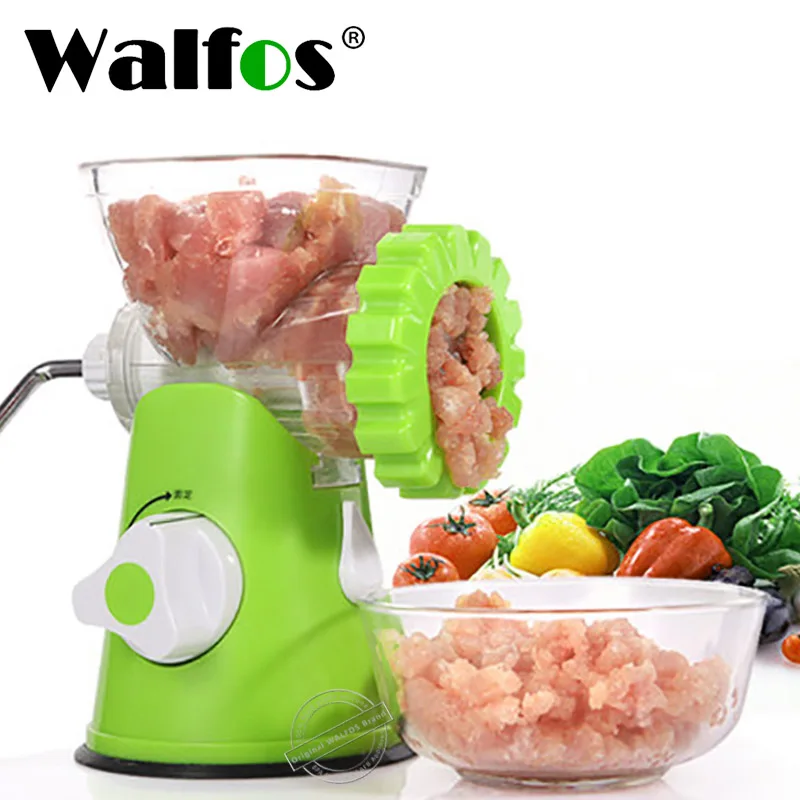 

WALFOS Manual Meat Grinder Noodle Sausage Maker Beef Mincer Spice Coffee Garlic Grinder Vegetable Chopper Kitchen Accessories