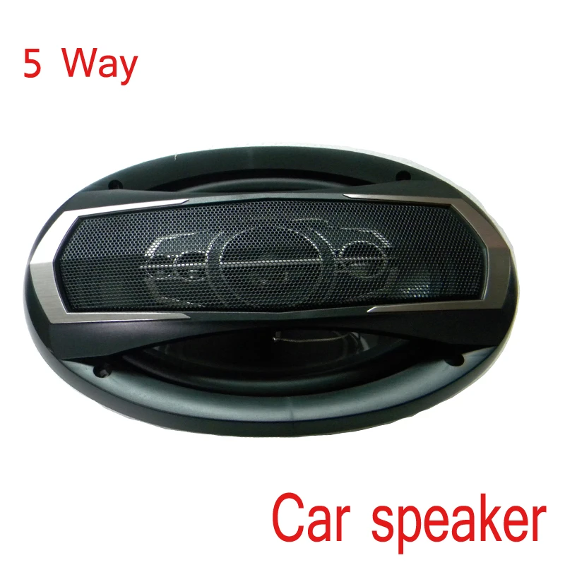 2pcs 6 x 9 inch Car Coaxial Speaker 600W 4 Ohm Powerful HiFi Auto Audio 5-Way Loud Speakers With Net Cover