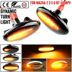 LED Flowing Water Dynamic Turn Signal Side Marker Light Indicator Blinker For Mazda 2 2003-2014 For Mazda 3 5 6 BT-50 MPV