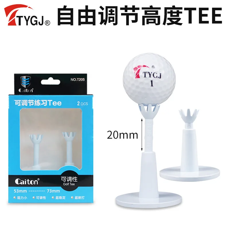 

TTYGJ New Adjustable Height Golf Spikes Ball TEE Soft Rubber Bendable Golf Tee