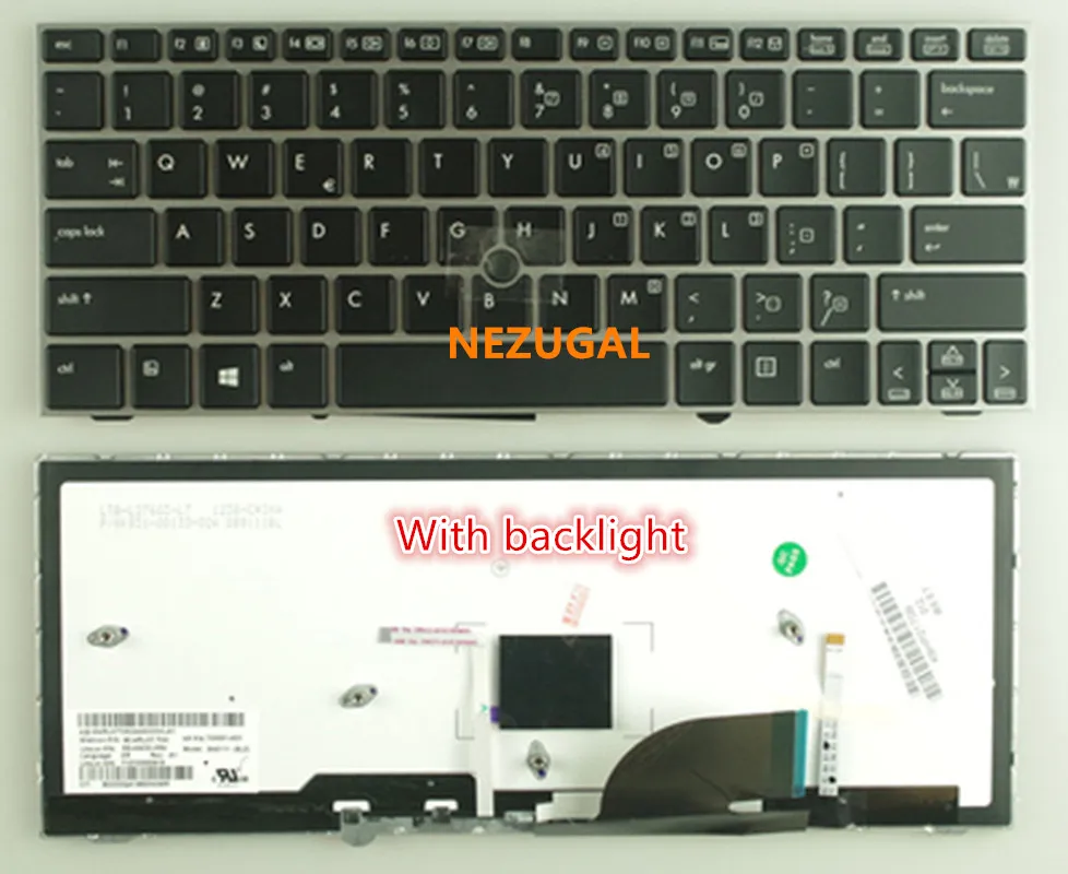 For HP EliteBook 2170 2170P Keyboard without Backlit 677598-001 Laptop Replacement Keyboard Pointer Mouse US