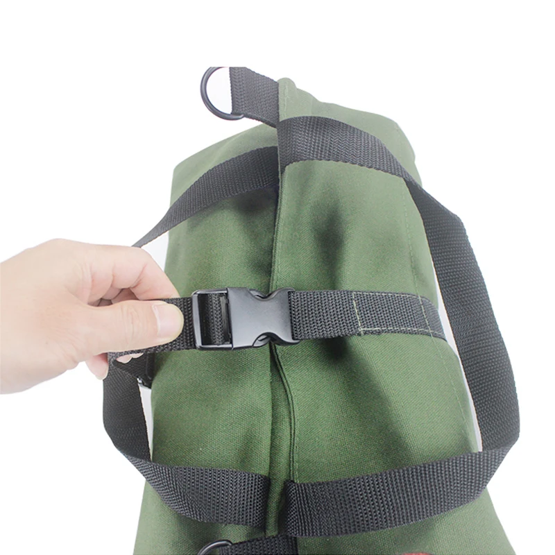 48x29x5cm Roll Tool Bag Canvas Tool Roll Pouch Multi-Purpose Zipper Storage Pocket Hanging Portable Toolbag for Tool Organizer