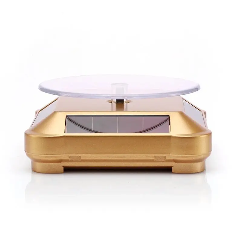 5 Pieces Solar Powered 360° Rotating Display Stand For Watch Phone Jewelry Ring Show Holder Solar Power Showcase
