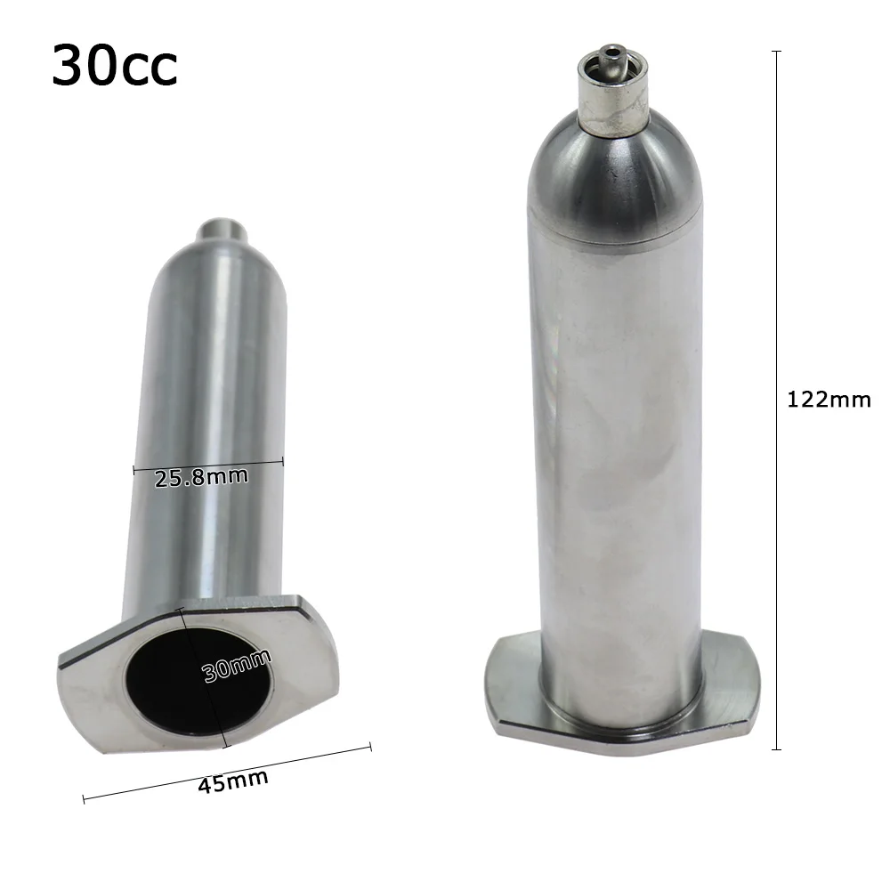 Seringa Industrial Estilo Japonês de 30cc 50cc Barris de Distribuição de Cola Aço Inoxidável