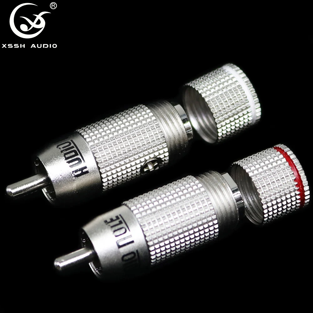 YIVO-Cable de señal de Audio macho de cobre chapado en rodio, Conector de enchufe RCA, HIFI, bricolaje, OEM, nuevo diseño, 9mm, 4 piezas, 8 piezas