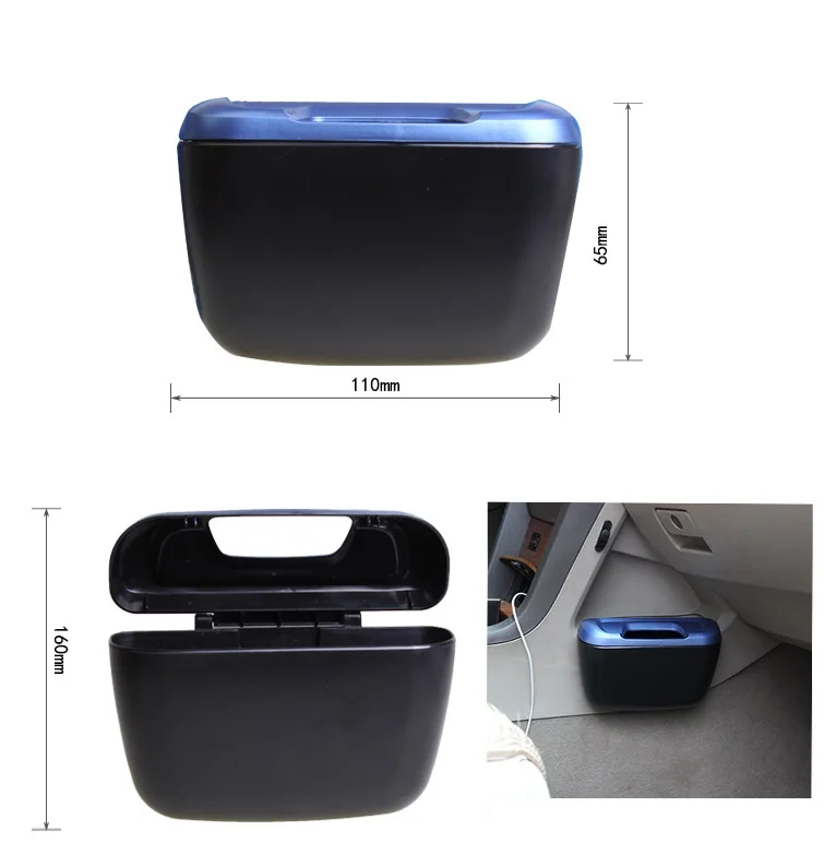 Car Trash Can Garbage Holder Ashtray Storage Bag Accessories Auto Door Seat Back Visor Trash Paper Dustbin