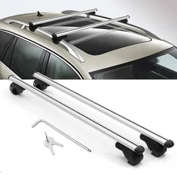 Universal Car Roof Rack Cross Bar Rooftop Adjustable Aluminum Rooftop Cargo Luggage Crossbars with Side Rails&Lock for Auto SUV