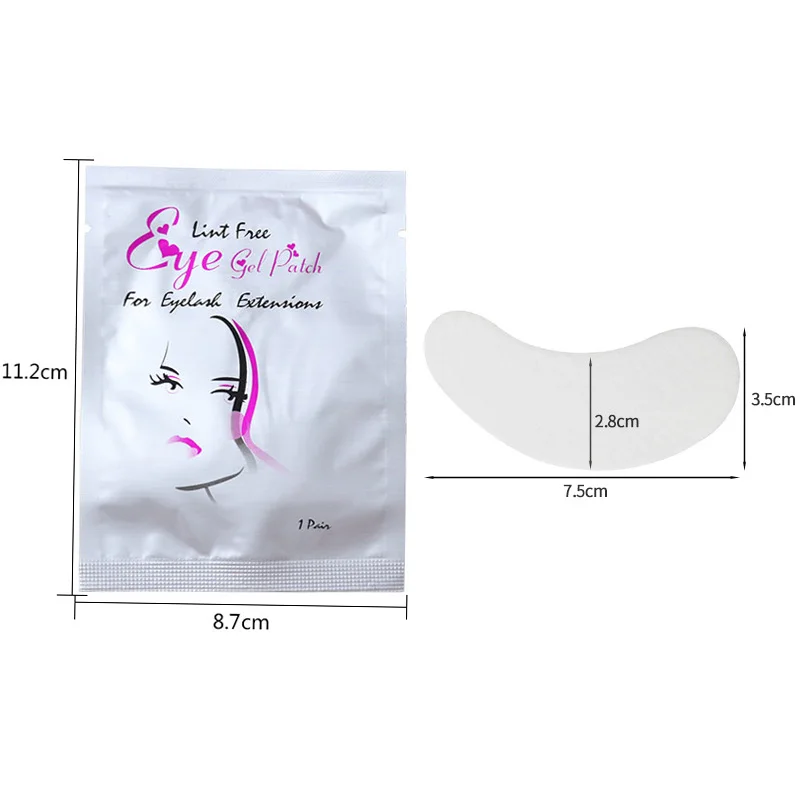 50 Pairs Eyelash Pad Gel Patch Grafting Eyelashes Under Eye Patches For Eyelash Extension Eye Tips Sticker Wraps Makeup Tools