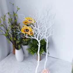 1PCS Artificial Black White Tree Branches Plastic Coral Artificial Flowers for Home Wedding Decorative Dried Tree Branches H90CM