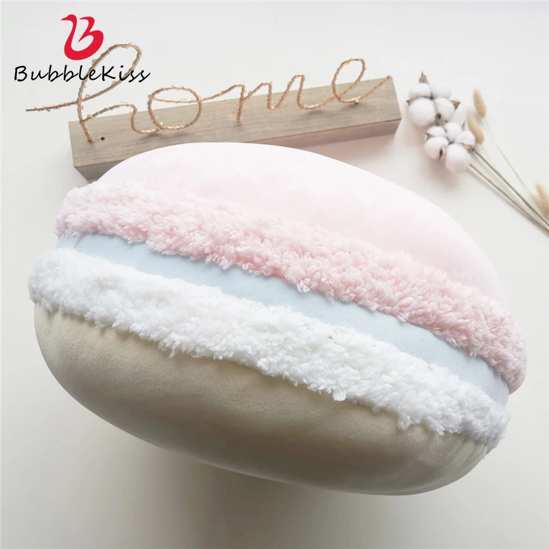 

Bubble Kiss Rainbow Macaron Shaped Cushion Plush Silk Cotton Core Tatami Cushion Pillow Home Decoration Soft Car Sofa Cushion