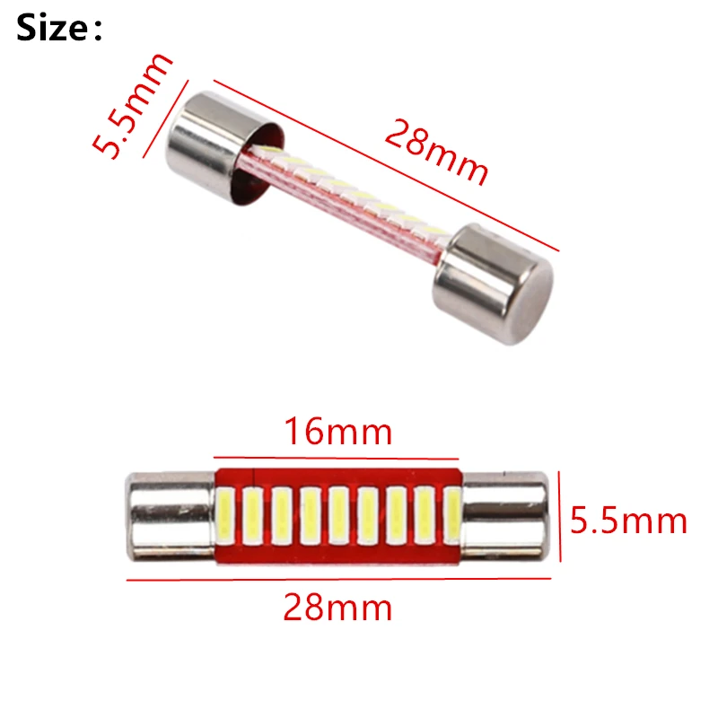 Bombillas LED de repuesto para coche Peugeot, luces brillantes de espejo de tocador, 9 SMd, 28mm, 6614, 207, 208, 308, 407, 508, 2008, 3008