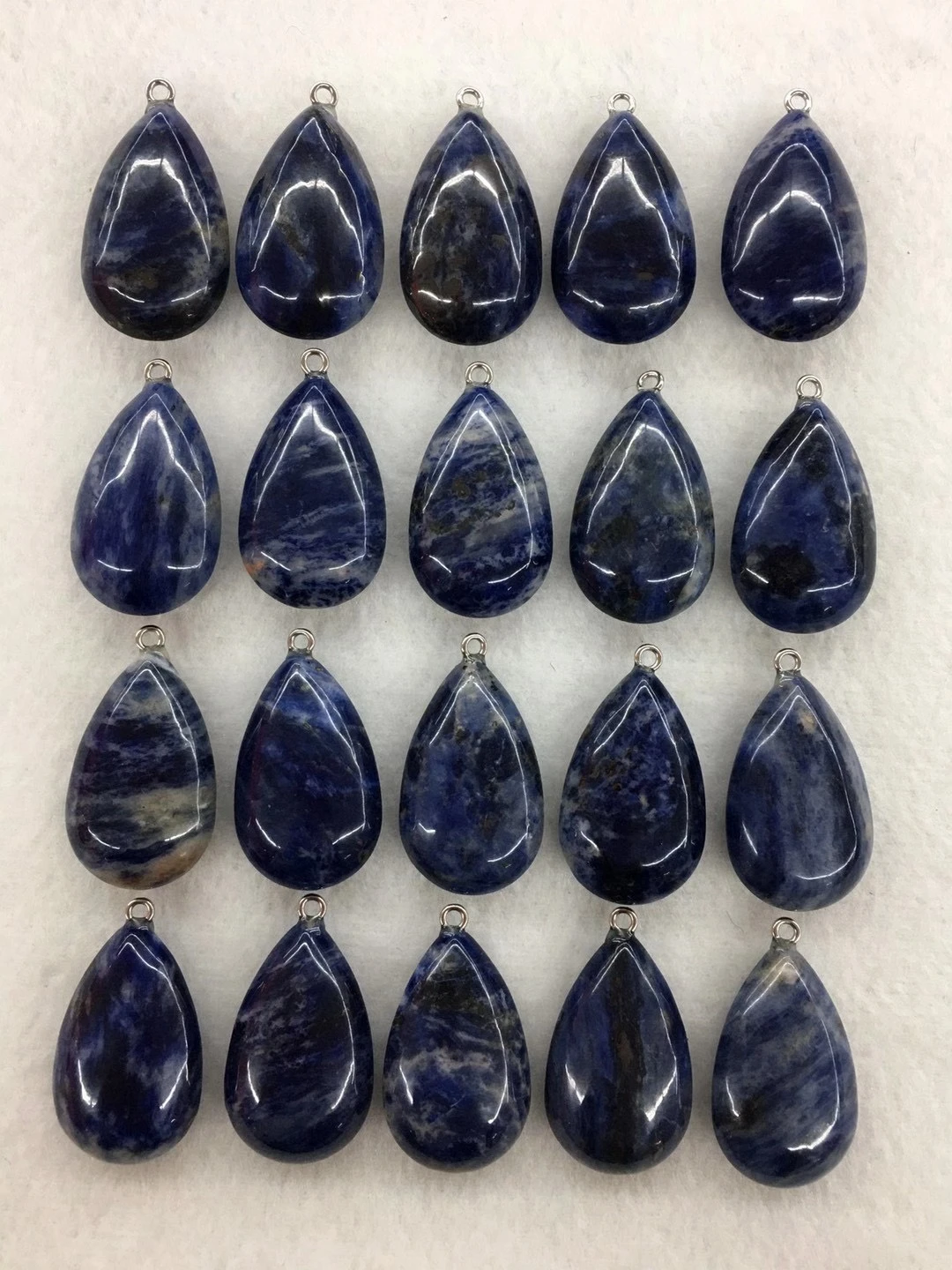 

Wholesale 10pcs/Pack Sodalite Stone Bead Pendant,Pear Shape Gemstone Jewelry Necklace DIY 32mm