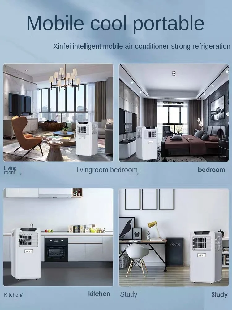 Imagem -02 - Condicionado Portátil Refrigeração e Aquecimento Máquina Tudo-em-um sem Condensador Externo Pequeno Portátil sem Instalação gy ar