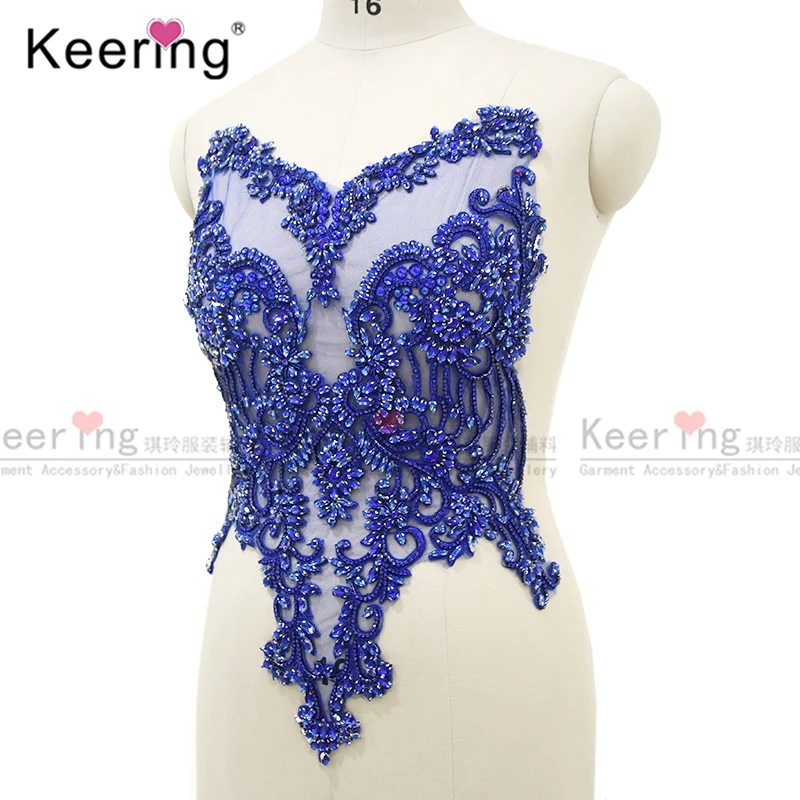 Imagem -06 - Rhinestone Applique para Vestido de Noite Bordado Sexy Diamante Wdp295