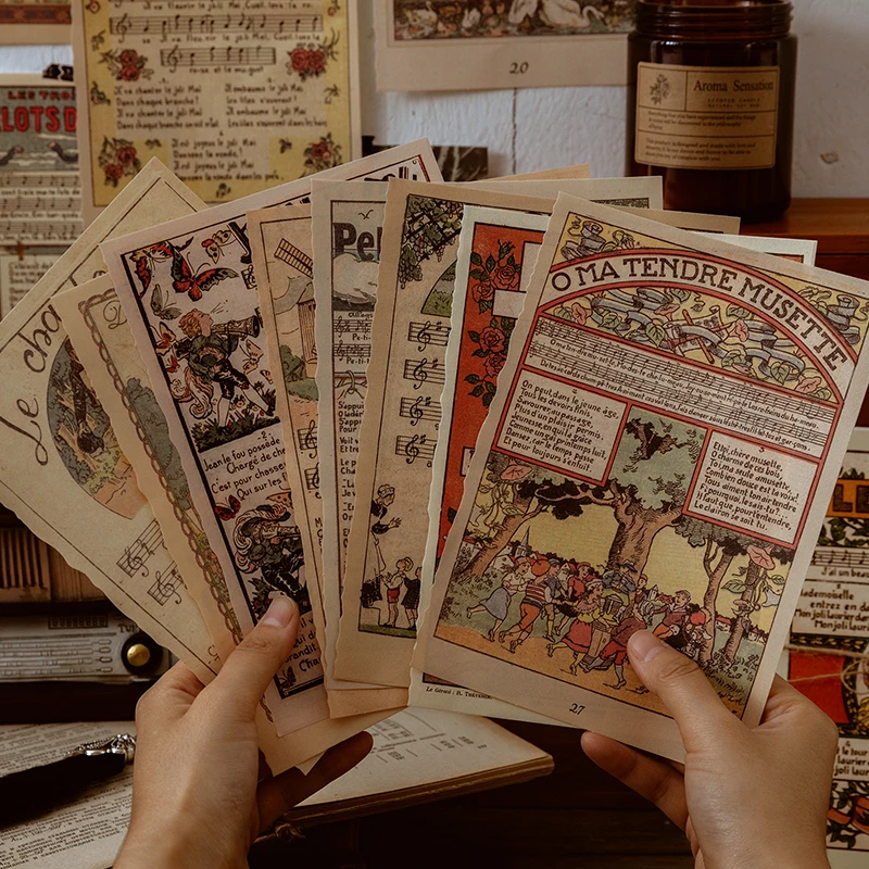 10 pcs/lot Vintage INS Simulation Old book page Scrapbooking material paper Decoration DIY Retro Old newspaper Background paper