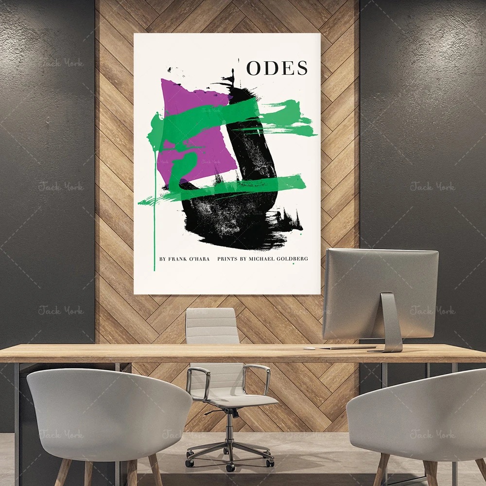 des Vintage Exhibition Poster 1960 / Japanese Poster / After Joan Miro Wall Art / Geometric