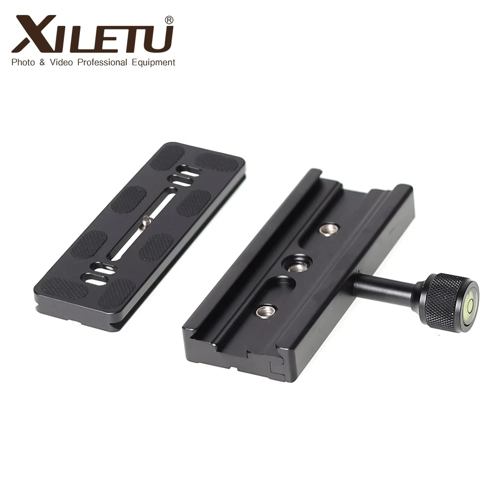 XILETU QR-120 Universal Clamping Clamp+PU-120 Quick Release Plate 1/4\'-3/8 inch Screw For Tripod&Monopod Length 120mm*Width 38mm