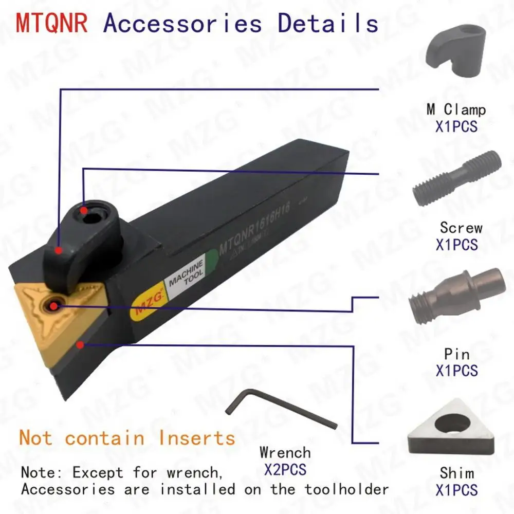 MZG MTQNR 20mm 25mm Boring Machining Cutter Metal Cutting TNMG Carbide Toolholder External Turning Tool Holder CNC Lathe Arbor