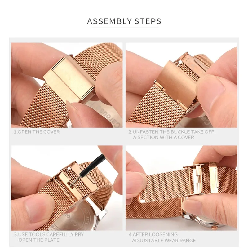 Watch Band For Huawei Watch GT3 42mm/46mm/4 41mm Strap For Huawei Watch 3 GT2 GT3 Pro Metal Bracelets Stainless Steel Wristband