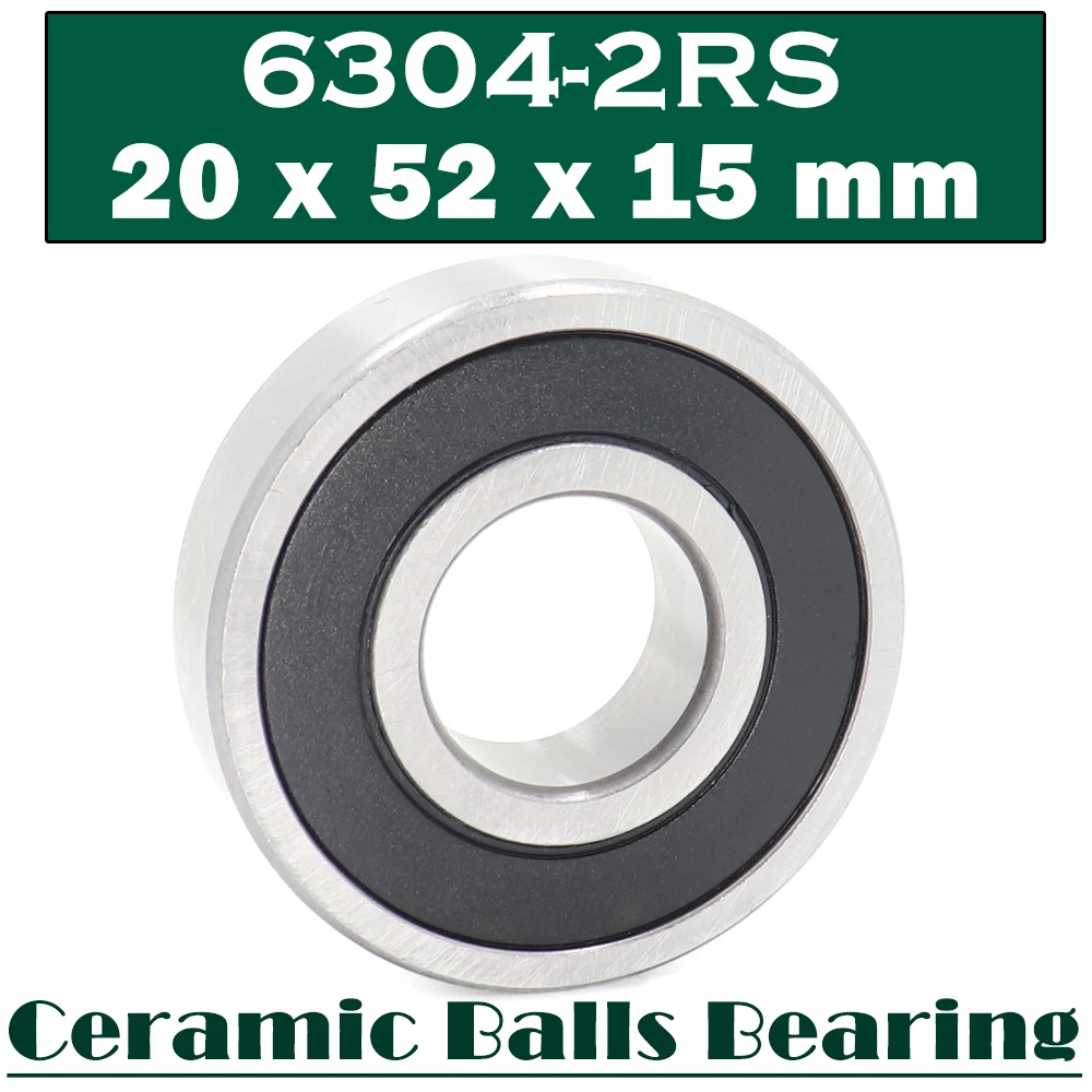 6304 Hybrid Ceramic Bearing 20*52*15 mm ( 1 PC ) Industry Motor Spindle 6304HC Hybrids Si3N4 Ball Bearings 3NC 6304RS