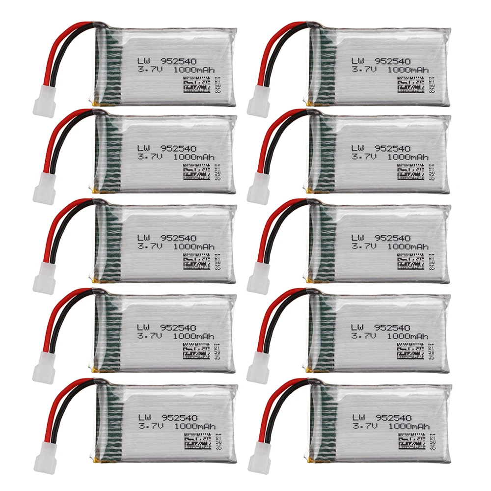 WWHJR Batería 3.7V 800mAh 802540 Para Dron SYMA X5C X5C-1 X5SC X5SW K60 HQ-905 CX30 – Repuesto Recargable De Larga Duración Para Vuelos Sin Límites