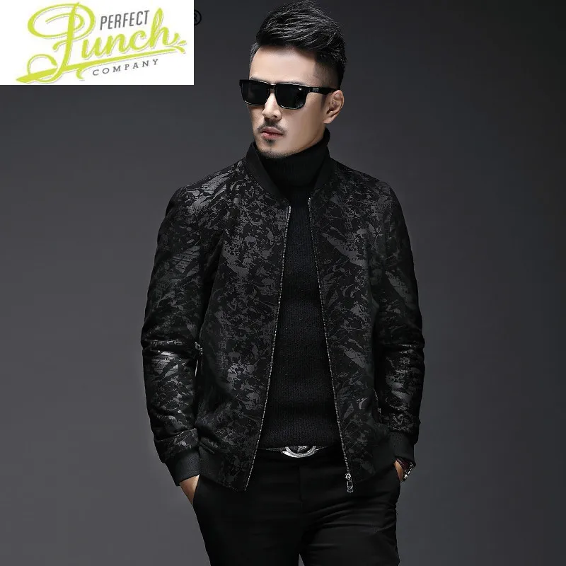 

Genuine Men's Leather Jacket Short Slim Fit Sheepskin Leather Coat Vintage Bomber Jacket Real Leather Jackets L19-4901