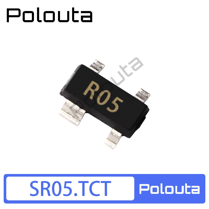 10 Buah Polouta SR05.TCT Layar Sutra SOT-143 ESD Pelindung Elektrostatik Tabung Dioda Komponen Elektronik Arduino Nano Transistor