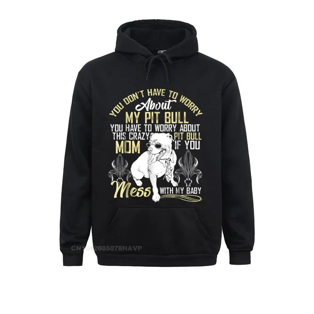 Don't Mess With My Pitbull Baby Anime Hoodie Pitbull Mom Sweatshirts Funny Anime Sweater Special Hoodies Clothes For Women Fall