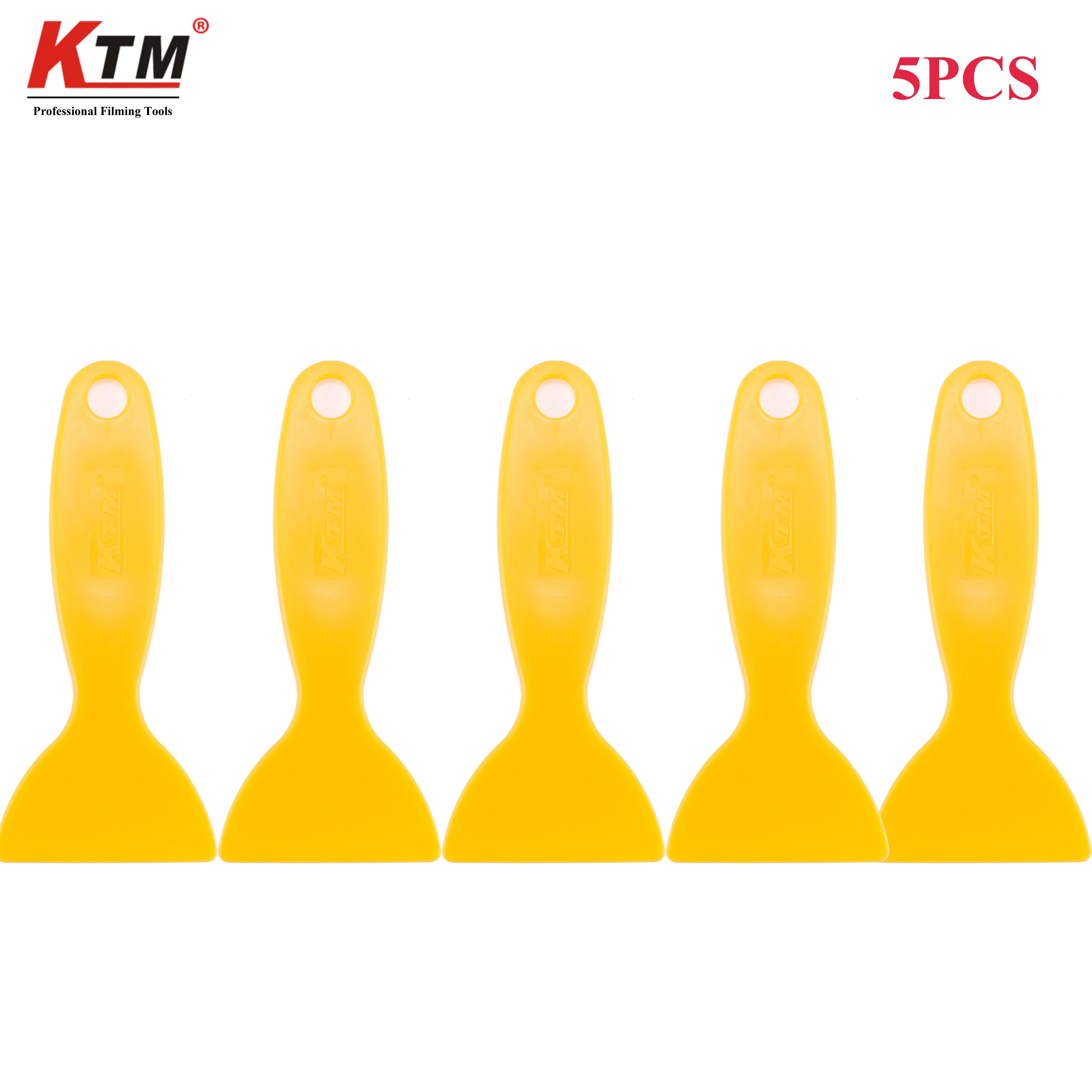 KTM 5 Pieces Car Vinyl Carbon Fiber Film Wrapping Bubble Scraper Tool Auto Body Window Sticker Decal Squeegee Cleaning Scraper