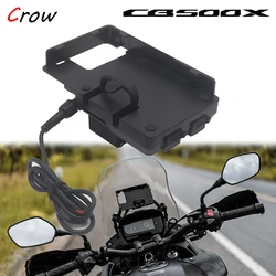 Dla HONDA CB500X telefon komórkowy nawigacji wspornik do hondy CB 500 X CB500 X 2021 2020 2019 motocykl USB ładowania 12MM góra