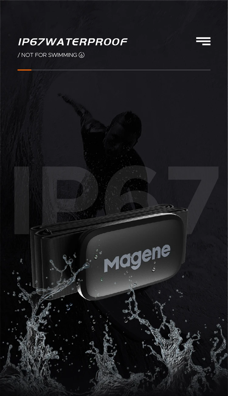 Magene H64 Herzfrequenzmesser Mover Bluetooth ANT Sensor mit Brustgurt Computer Fahrrad Wahoo Garmin BT Sports – Detail 8
