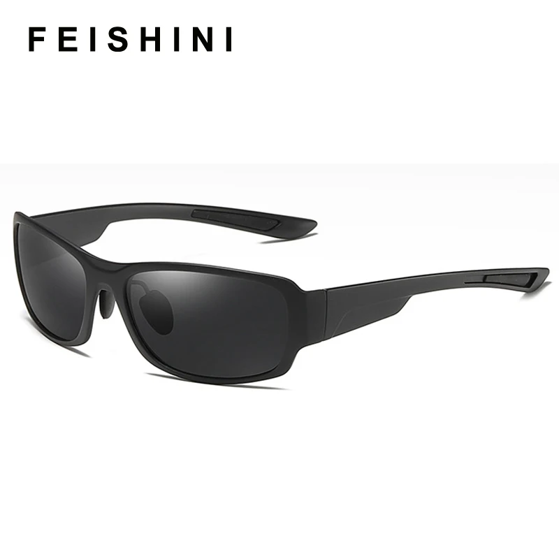 

Feishini High Quality Fashion Polarized Sunglasses Men Luxury Brand Designer Vintage Driving Glasses Male Goggles Shadow UV400