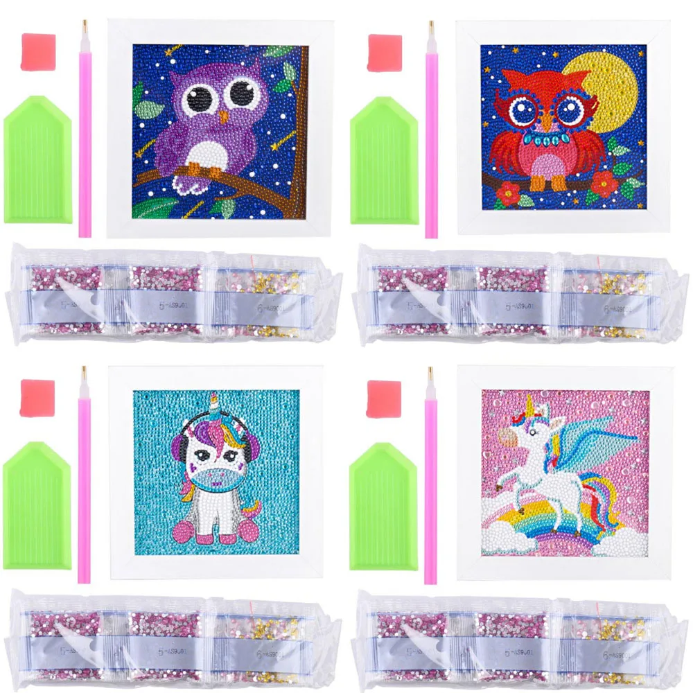 A Diamond Painting Kits for Kids Unicorn, Diamond Art Kits for Kids Ages 6+, Paint by Number with Diamonds for Beginners