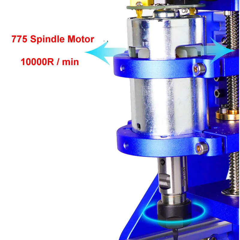 Fai da te Mini Router di CNC Incisore 1310 Telaio completamente in metallo Desktop PCB Fresatrice Intaglio del legno Opzionale 500 mW Laser