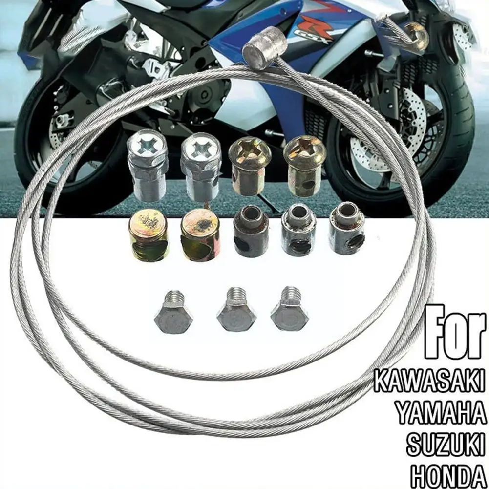 Cavo del Kit di riparazione della frizione del freno del cavo dell\'acceleratore di emergenza del motociclo da 100cm per YAMAHA KAWASAKI /HONDA C1M4